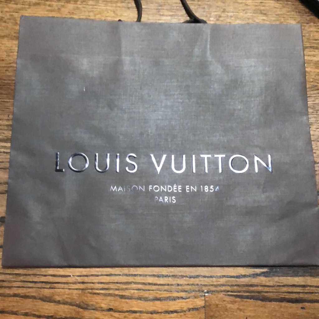 Louis Vuitton Paper Shopping Bag Approx 13 X 16 X 6